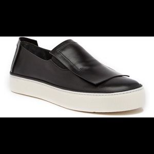 Stuart Weitzman Black Squarefeet Slip-on Sneaker